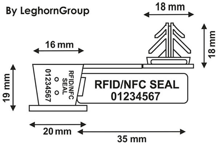 meter verzegeling rfid anchorflag technische tekening
